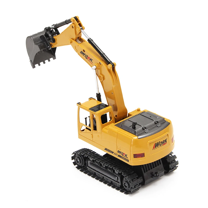 AO HAI 1/24 2,4 Ghz 8CH моделирование литой RC экскаватор технический грузовик автомобиль игрушки подарок с музыкой и светом Радиоуправляемый трактор brinquedos