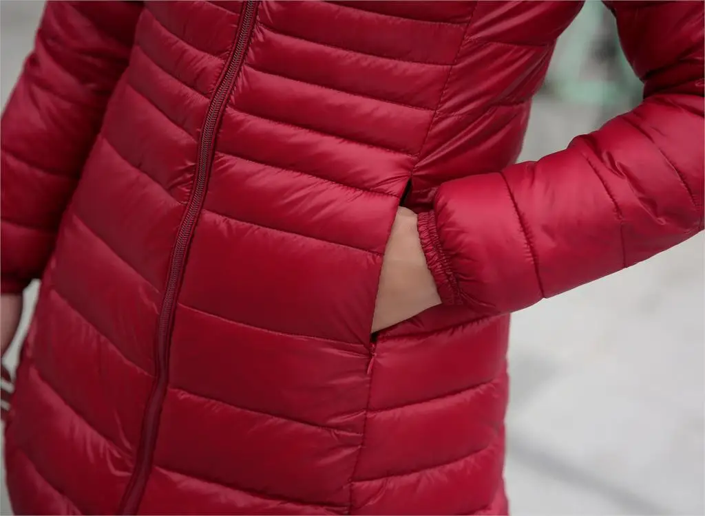 

Nice New Brand Down Parka Winter Down Jacket Women Long Down Jacket Outwear Ultralight Hooded Thin Hat Coat