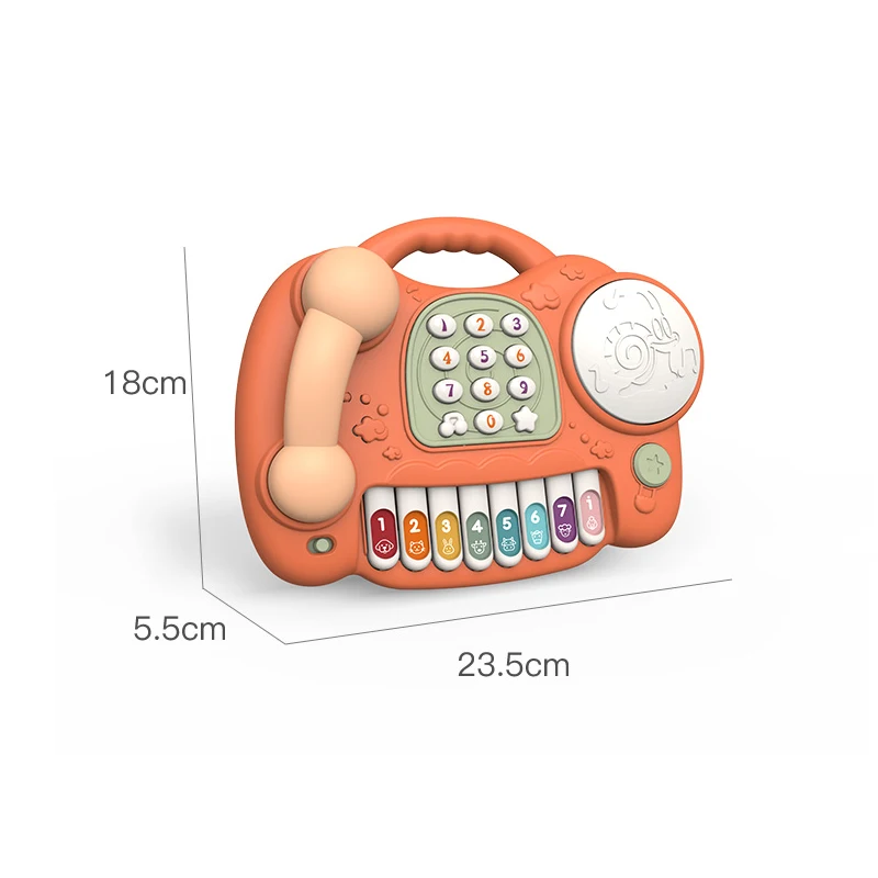 Новинка детский мобильный телефон Обучающие игрушки ручной барабан пианино