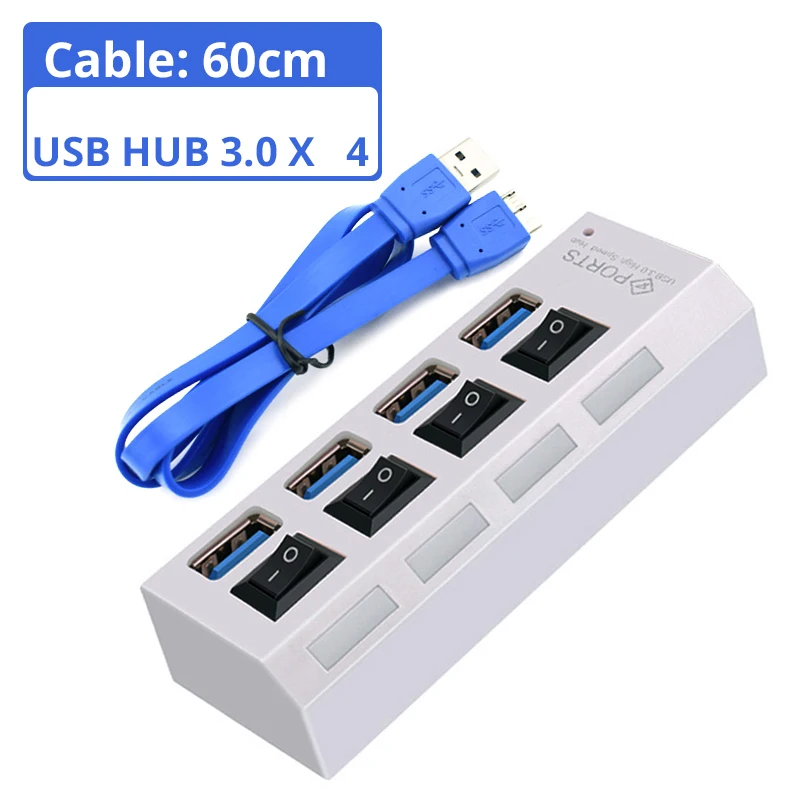 Высокоскоростной Micro Mini 4 порта 2,0 usb-хаб сплиттер адаптер для ноутбука ПК ноутбук приемник периферийные устройства для компьютера аксессуары