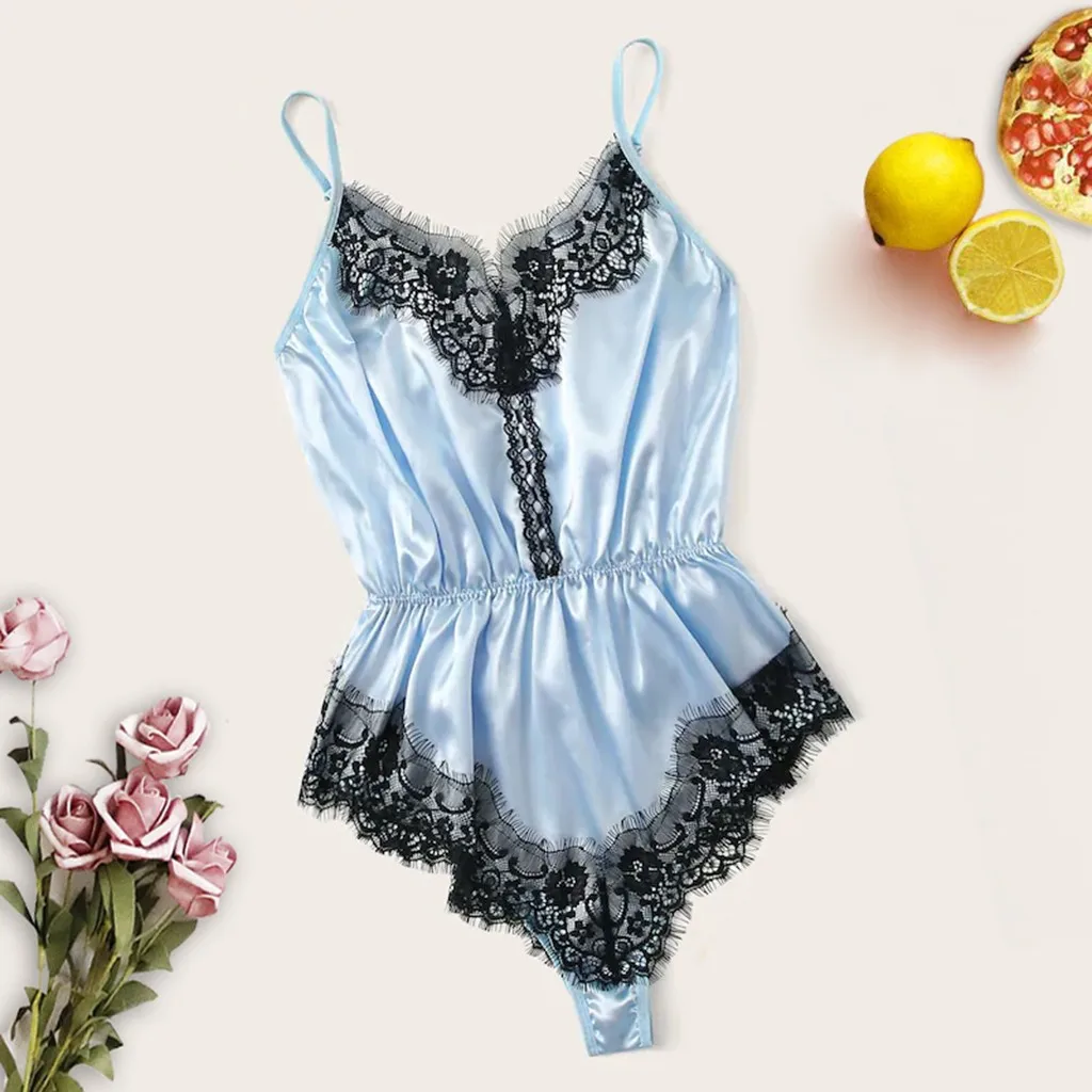 Женское нижнее белье на бретельках сексуальное кружевное белье-шорты ночная