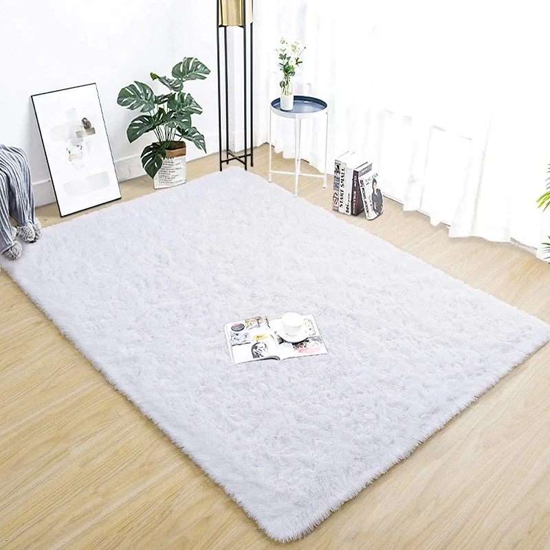 

Plush Carpet Soft Fluffy Area Rug For Living Room Anti-slip Bedroom Bedside Carpets Furry Thicken Children Play Mats Home Decor