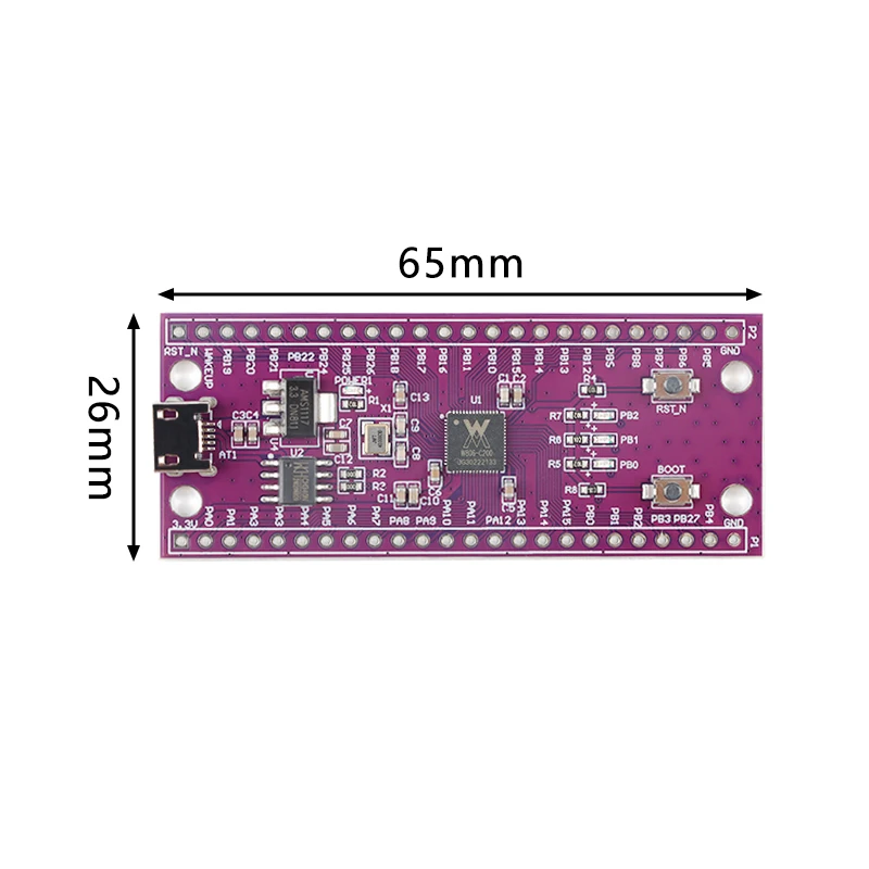 W806 микроконтроллер 240 МГц 5-8Bit STM32 макетная плата CH340 IoT MCU чип CDK окружающая среда