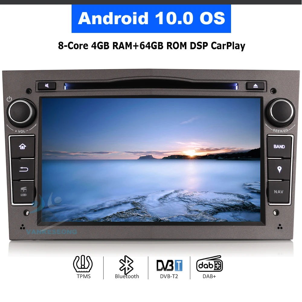 

7-дюймовый Восьмиядерный Android 10,0 автомобильный DVD DSP CarPlay и Auto GPS TPMS DAB + авторадио Sat Nav для Opel Antara Zafira Combo