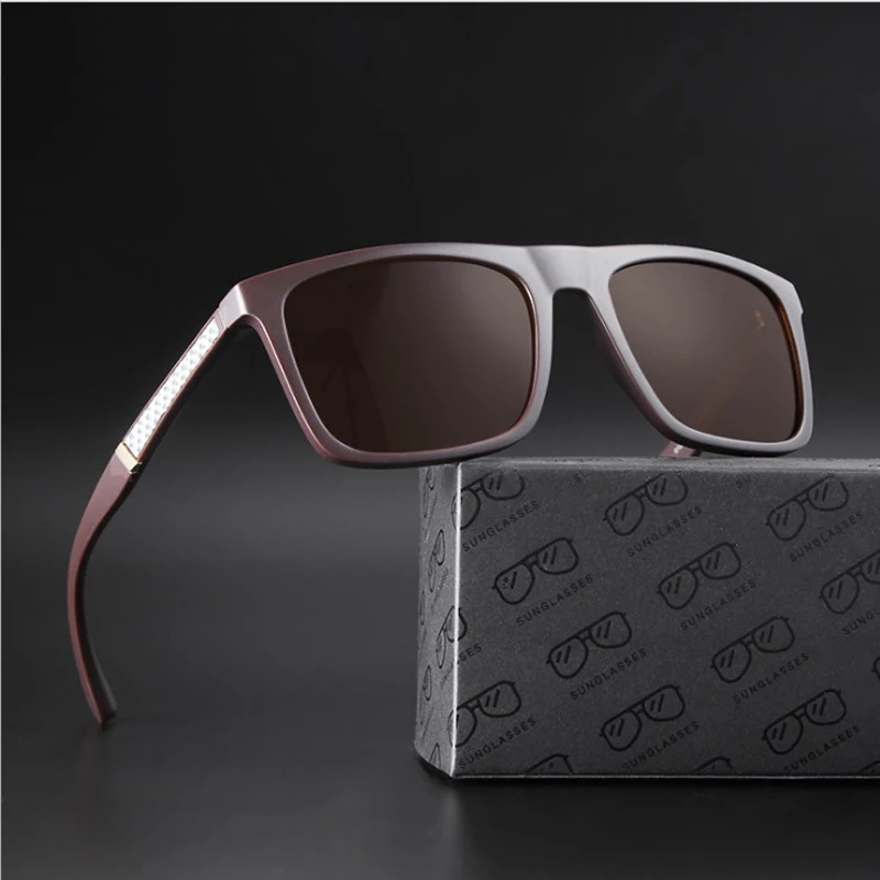 

MIZHO 2020 Brand Unisex Retro TR90 Square Sunglasses Polarized Lens Vintage Black Eyewear Accessories Sun Glasses For Men/Women