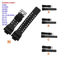 silicone strap 18 20 22mm watch bracelet for casio g shock ef watches replace electronic band sport waterproof rubber belt