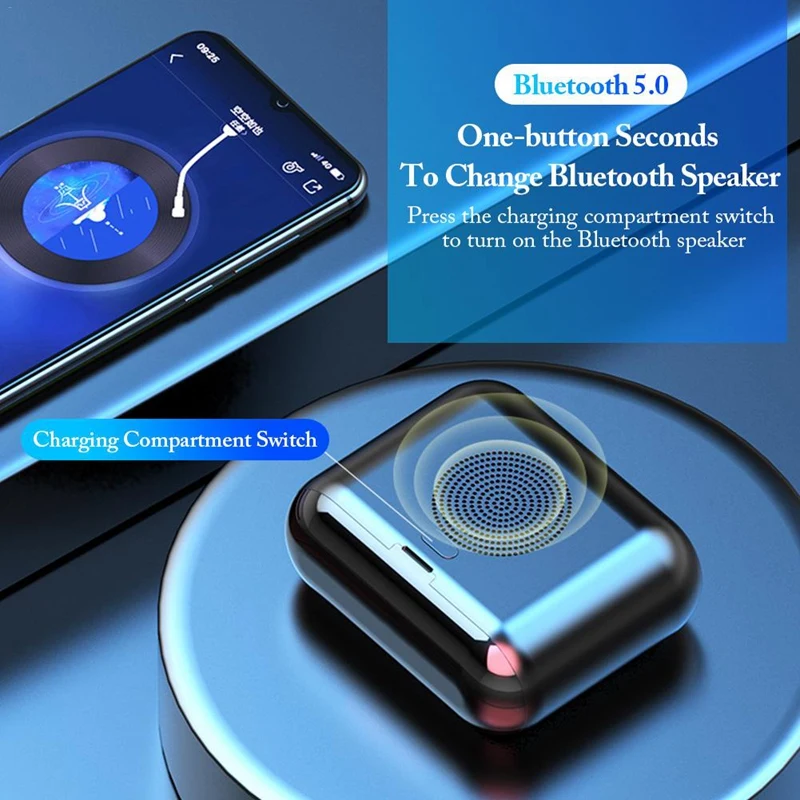 F9 3в1 мини-наушник Bluetooth TWS 5 0 звуковая колонка 200 мАч зарядная Беспроводная
