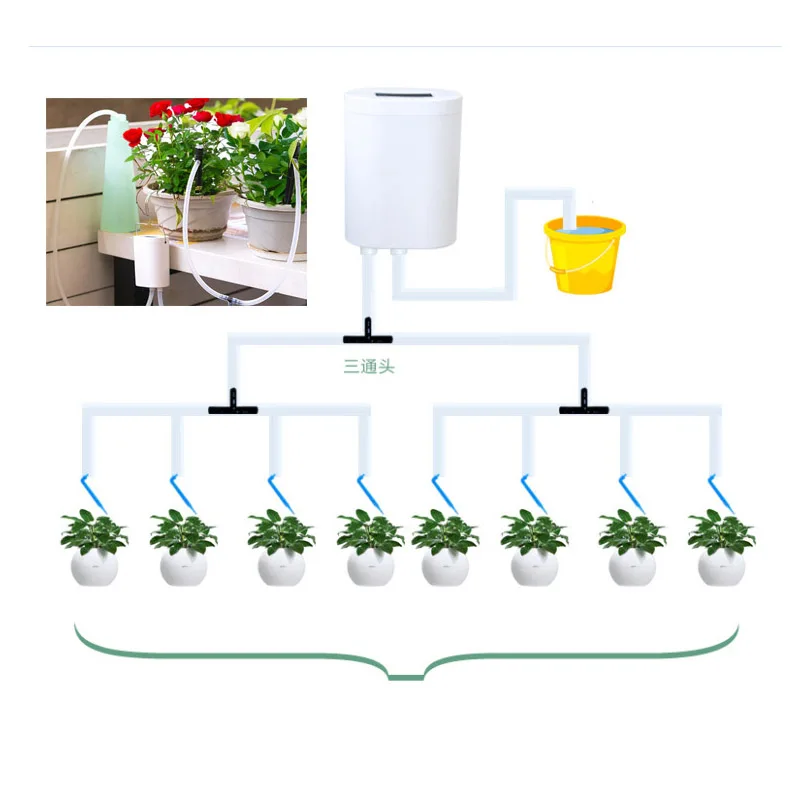 

Intelligent Garden Automatic Watering Device for Succulents Plant Charging Potted Plant Drip Irrigation Water Pump Timer System