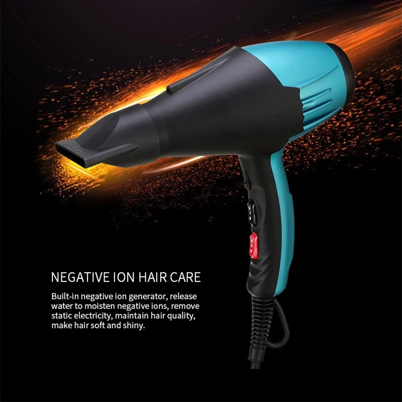 

Professional 2000W Salon Hair Dryer 2 in 1 Hot Air Dryer Brush Hair Dryers Negative Lonic Hair Blow Dryer for Barber 2.6m Cord
