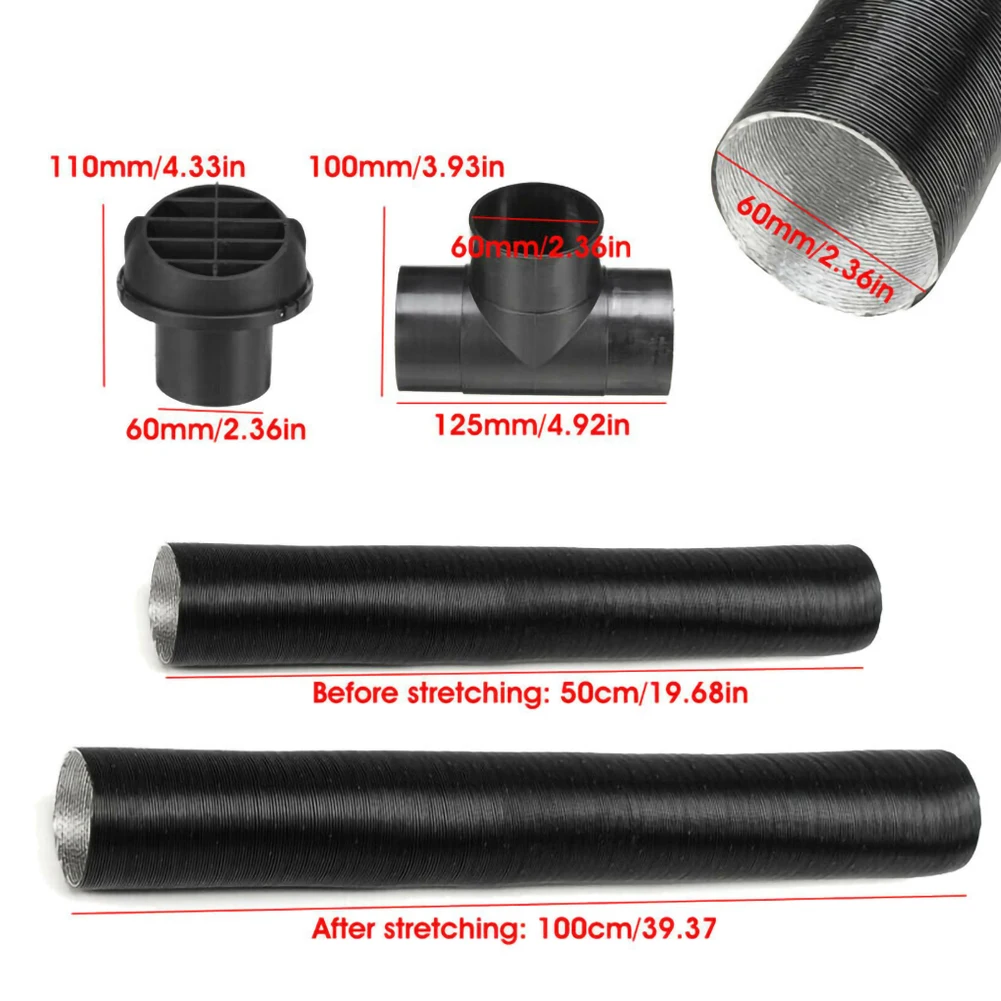 Труба нагревателя 60 мм Т-образные зажимы для вентиляционного отверстия теплого