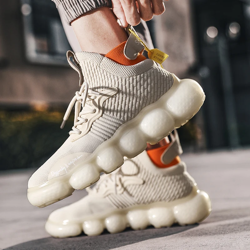 

2021 New Men Air Cushion Running Shoes Breathable Sports Shoes Outdoor Trainers Sports Walking Sandy beach Stereo sole Jogging