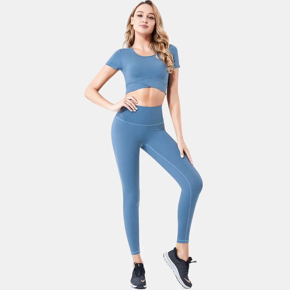

Sports Bra Fitness High Waist Wireless Women's Yoga Suit Two-piece Set