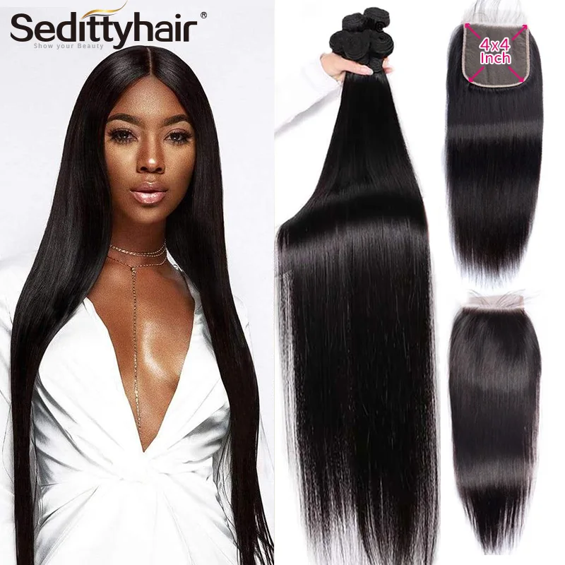 

Sedittyhair 28 30 дюймов перуанские прямые натуральные кудрявые пучки волос с закрытием 4x4 дешевые фронтальной с 3 4 Связки Волосы Remy