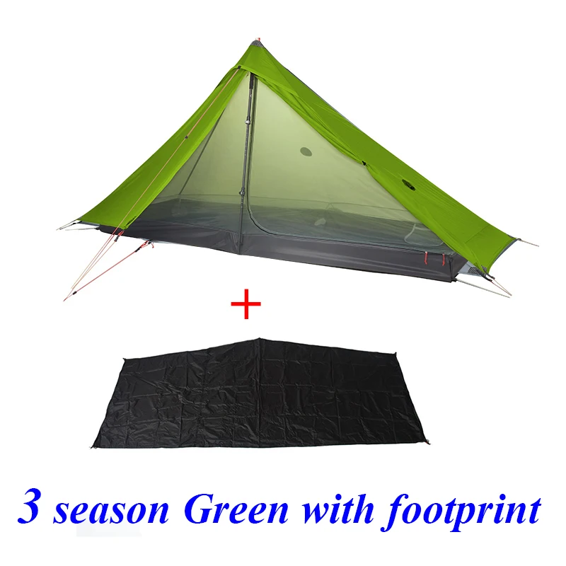 

2020 New Version 3F LANSHAN 1 Pro No-See-Um 3 / 4 Season 230*80*125cm 2 Side 20d Silnylon One Person Light Weight Camping Tent