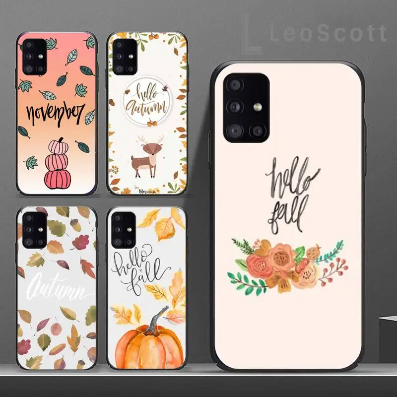 

Pumpkin Happy Autumn Phone Case For Samsung A32 A51 A52 A71 A50 A12 A21S S10 S20 S21 Plus Fe Ultra