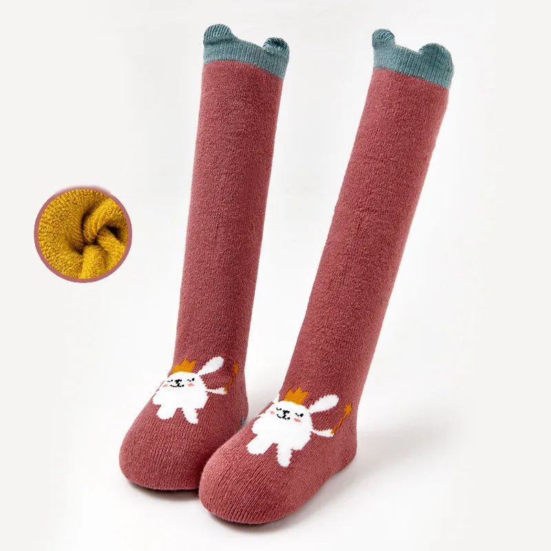 

Baby Infant Knee High Stockings Baby Boys Girls Cotton Keep Warm Long Stockings Plain Kids Soft Cartoon animal Leg Warmer