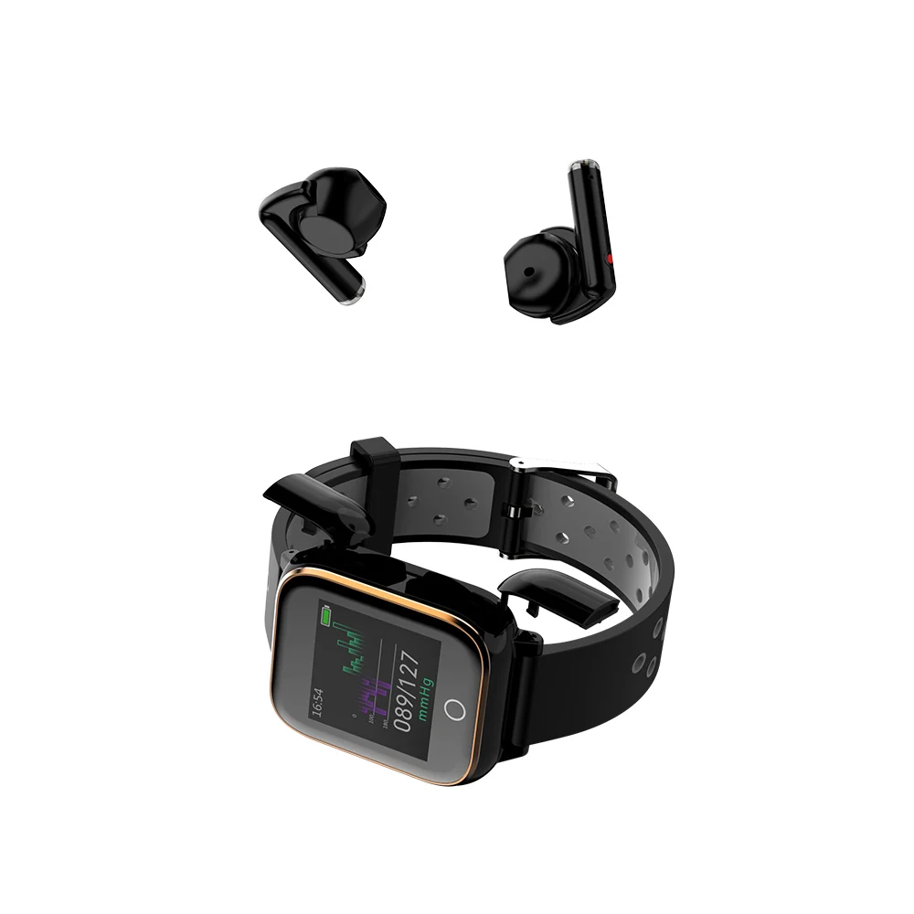 

M6 Smartwatch TWS Earbuds MP3 Player 3-In-1 Smart Bracelet Fitness Tracker Pedometer Heart Rate Blood Pressure Monitor