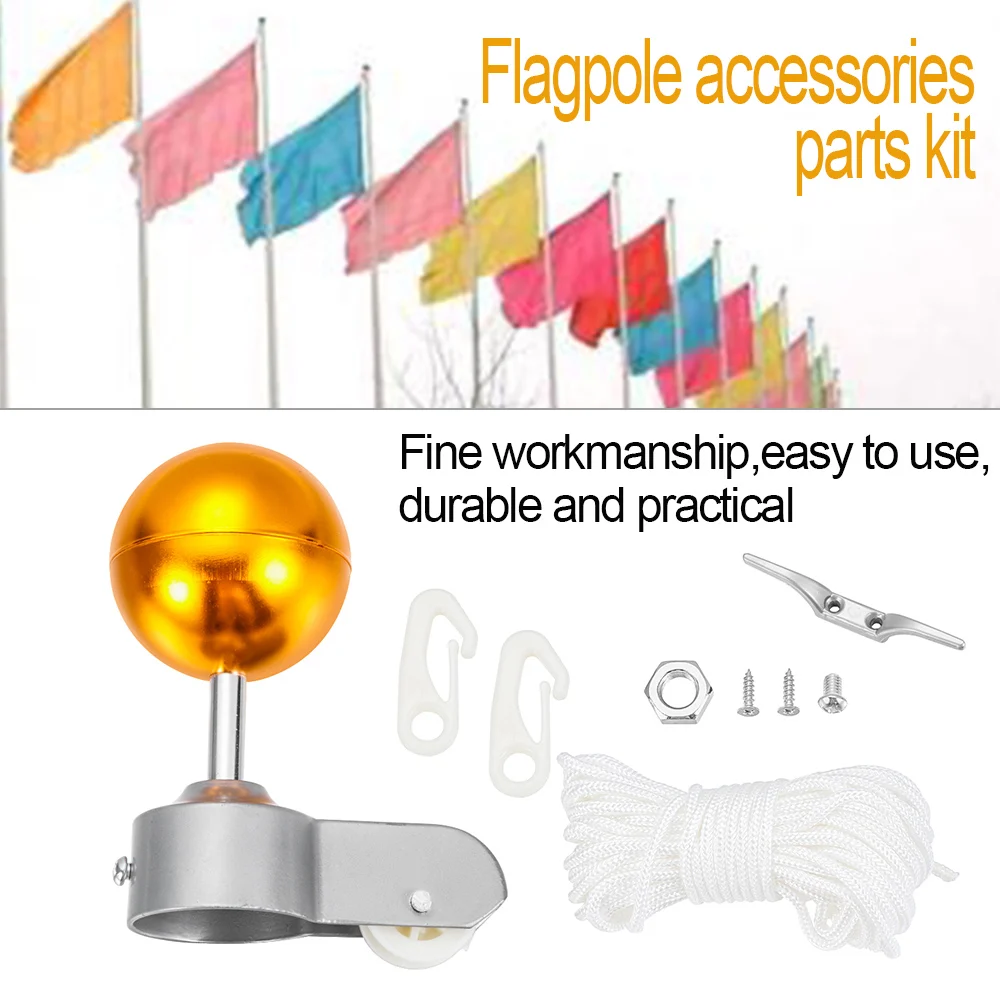 10 шт. набор запчастей для флага нейлоновая плетеная веревка флагшток аксессуары