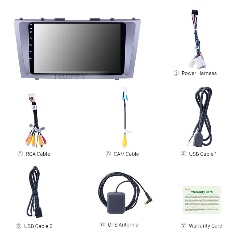 Harfey 2 + 32 ГБ 9 дюймов HD сенсорный экран Android 10 0 Автомобильный GPS мультимедийный