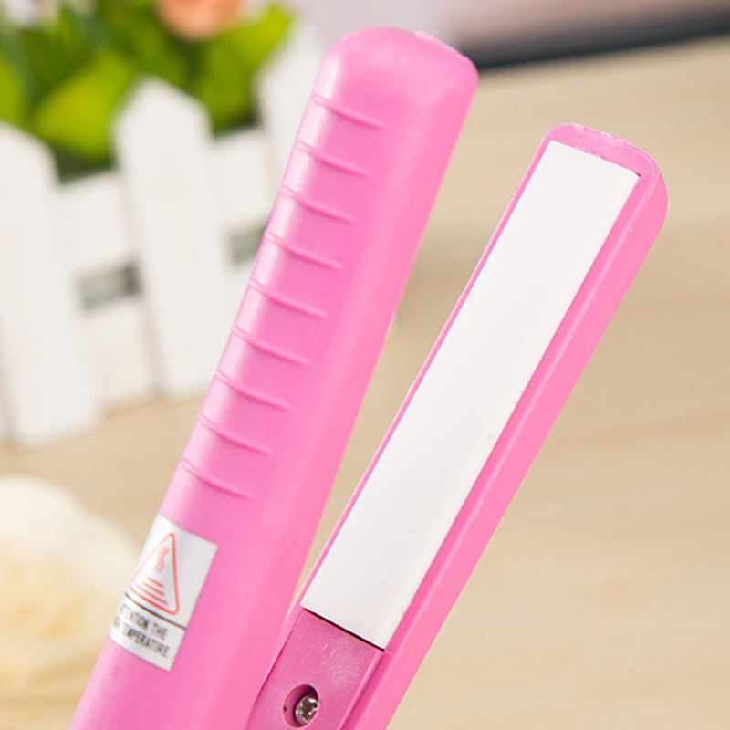 1 шт. мини выпрямитель для волос 100-240 В Керамический портативный дизайн