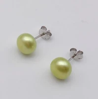 new favorite pearl earrings hot s925 sterling silver gold stud earrings for one pair white gray black purple real pearl jewelry