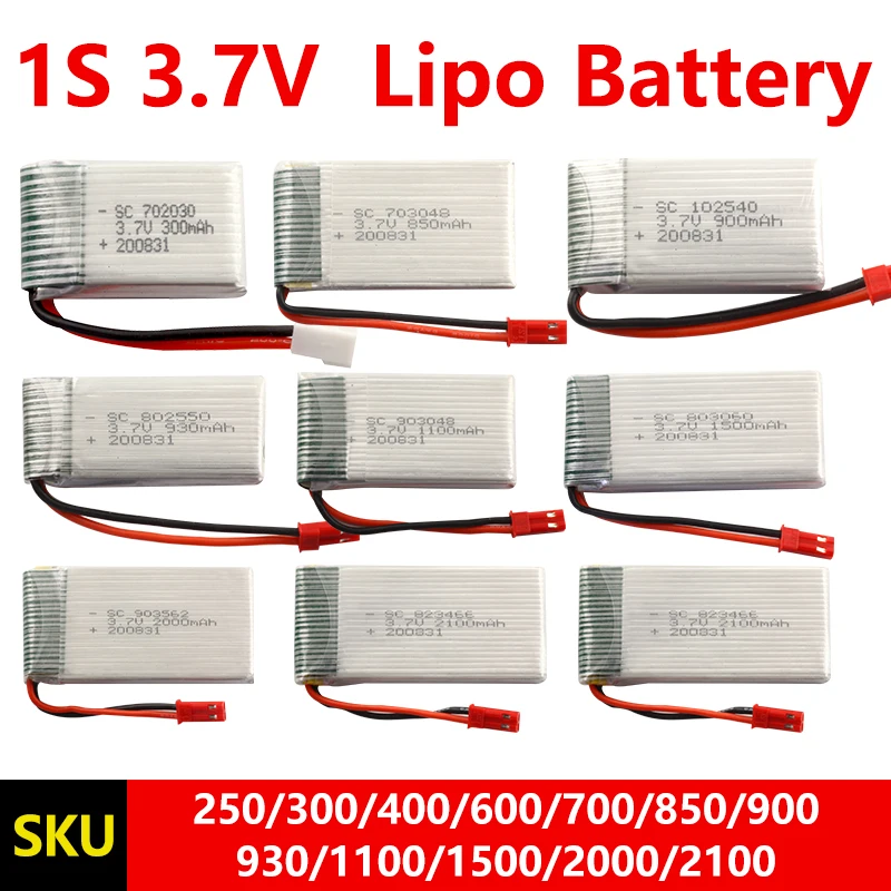 3.7V 250mAh 300mAh 400 600 700 800 850 900 930 1100 1500 2000 2100MAH 25C Lipo Battery 952540 For RC Quadcopter Spare Parts - купить по