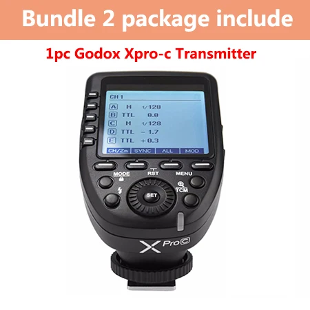 only Godox Xpro-C Godox Xpro-C ttl беспроводной триггерный передатчик вспышки w/X1R-C ttl беспроводной триггер для вспышки приемник триггер для камеры Canon - Цвет: only Godox Xpro-C