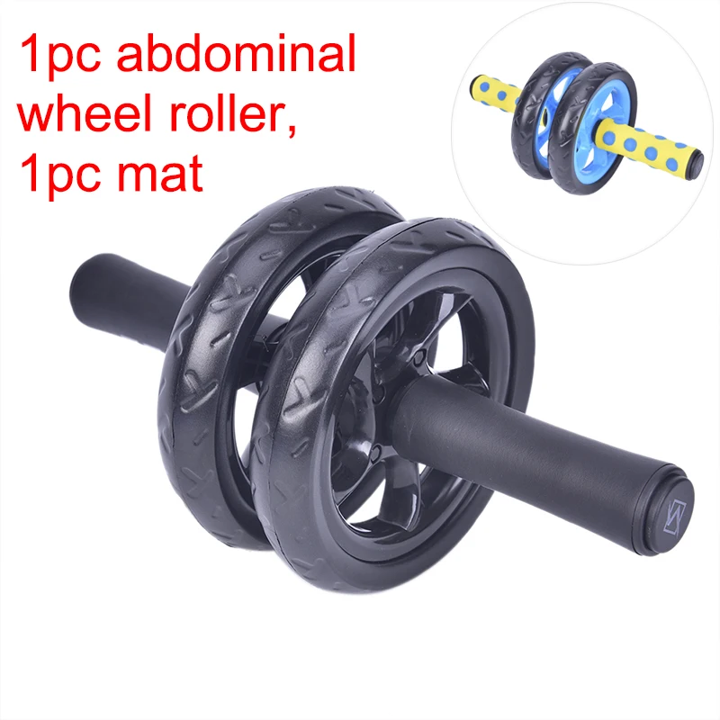 

New Keep Fit Wheels No Noise Abdominal Wheel Ab Roller With Mat For Exercise Fitness Equipment