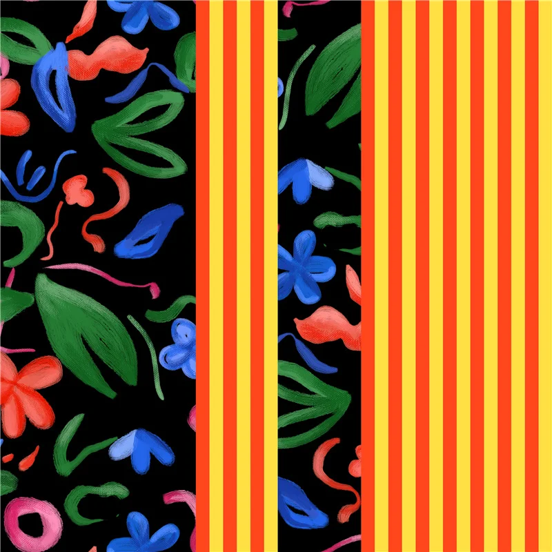 

Bikini stretch fabric dress color floral pattern custom printed sewing fabric DZ003 women's clothing