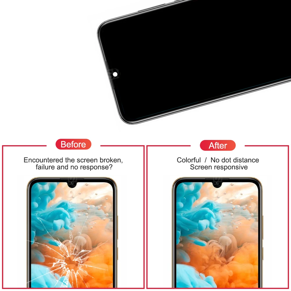 Для 6,0" huawei Y6 ЖК-дисплей с рамкой+ сенсорный экран панель дигитайзер для Y6 Pro дисплей Y6 Prime экран