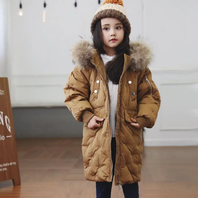 

30 degree children thicken warm winter down jackets girl and boys white duck down coats kids outerwear tops tops 2-14y ws1186