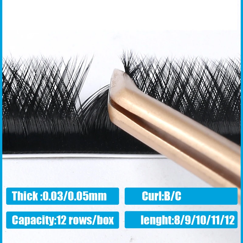 Накладные ресницы для наращивания натуральные мягкие с разрезами V-образные