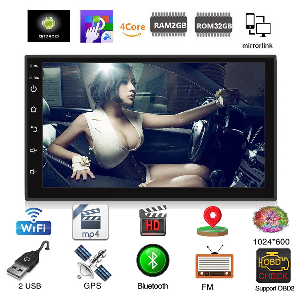 7 &quot2 Din Android 10 0 автомобильное радио аудио стерео универсальный автомобильный