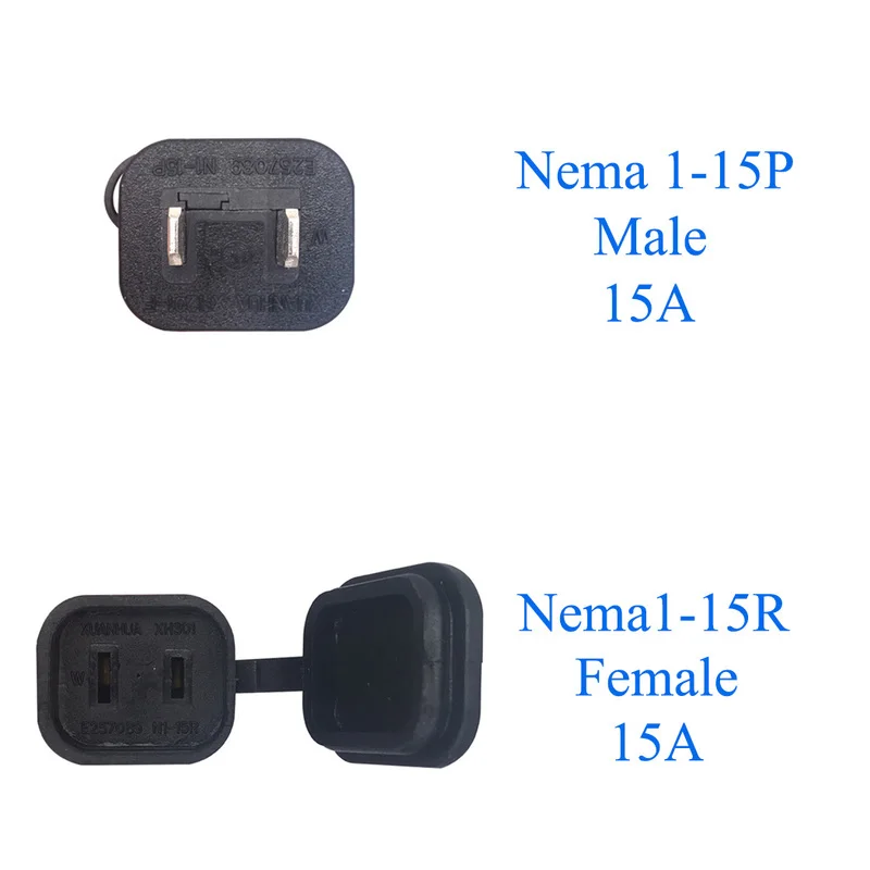 2 м/0 824 фута 2*125 мм США Nema 1-15P до 1-15R 2-контактный удлинитель переменного тока Шнур