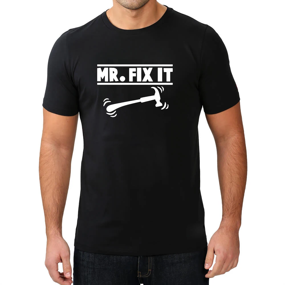 Mr Broke It and Mr Fix It, Семейные комплекты для папы и меня, футболки одежда для папы и ребенка футболка с короткими рукавами, 1 предмет