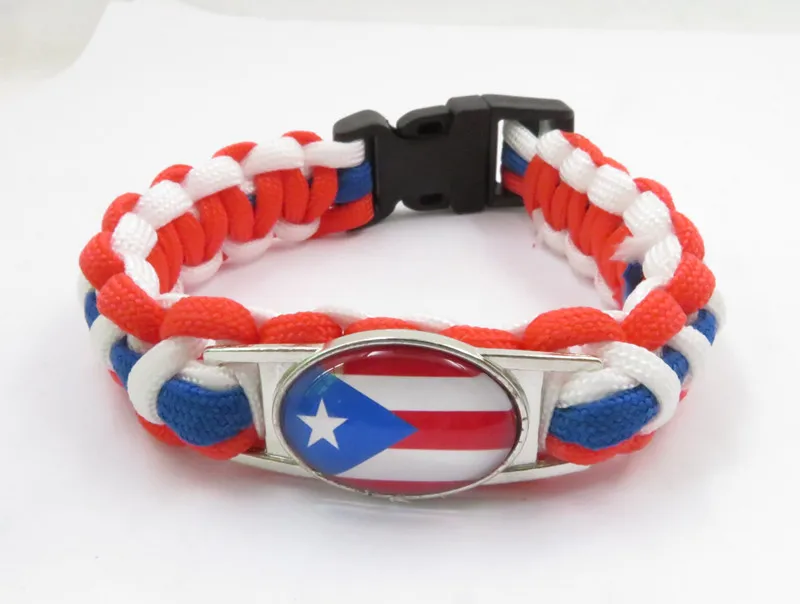 Бесконечность любви Пуэрто Рико Флаг Браслеты Ручной Работы продажы