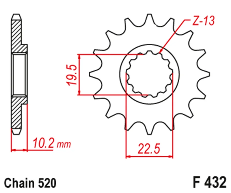 525 13T 14T 15T передняя Звездочка мотоцикла для Suzuki SG350 DR200 SP200 Kawasaki KLX400 Betamotor 400 Alp M4 350