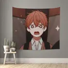 Настенный гобелен в стиле хиппи, аниме ковер с рисунком манги, милый Сказочный декоративный ковер для спальни
