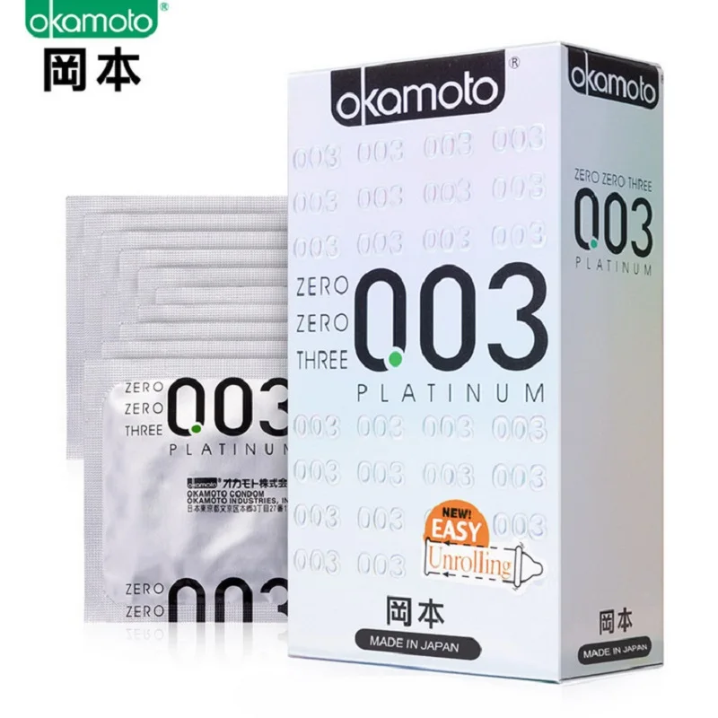 

Imported Okamoto 0.03mm Thickness 003 PLATINUM Condoms Ultra Thin Cock Penis Sleeve For Adult Sex Products Condom For Men