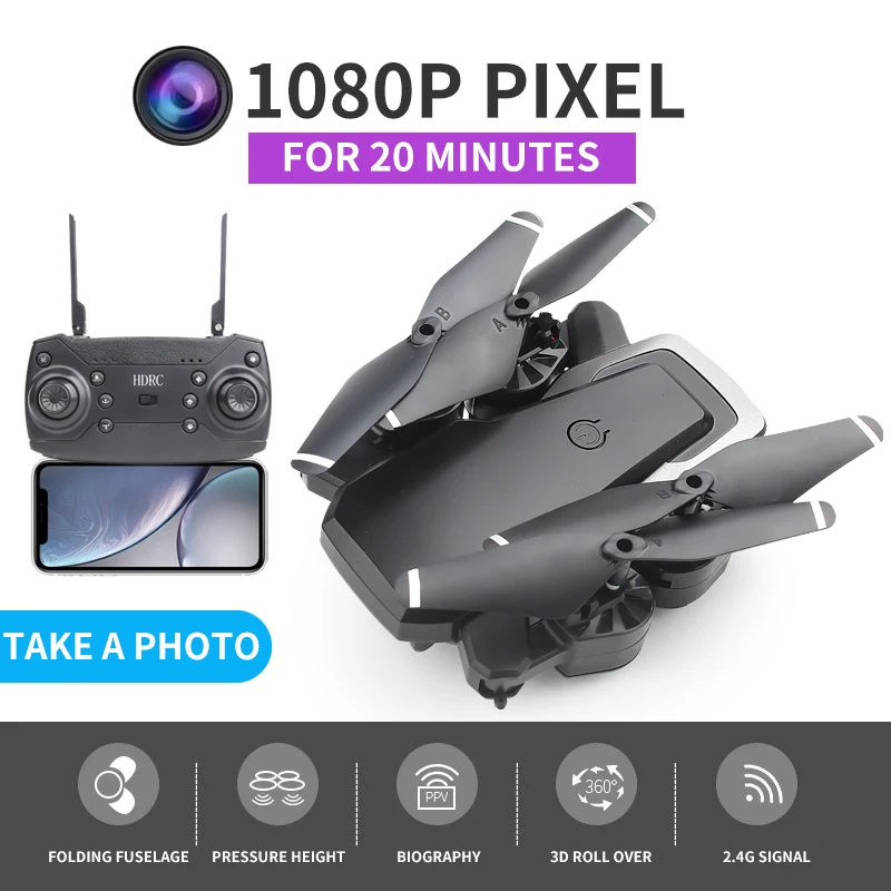 4k 1080p Дроны с камерой Hd мини складной Rc вертолет Дрон Wifi Квадрокоптер ручной Gps