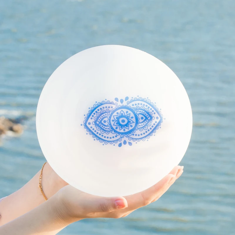 Чакры с символом Индиго 12-дюймовая чаша третьего глаза Кварцевая кристаллом для