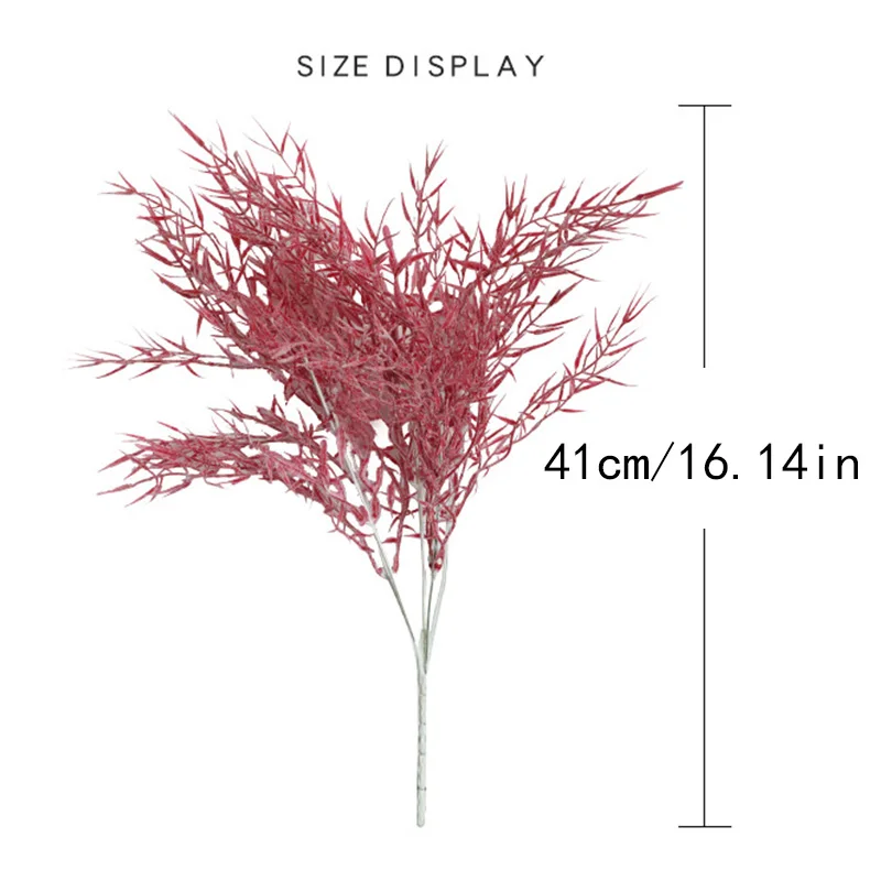 Красивые Искусственные цветы Пластиковые бамбуковые листья трава Плотный туман
