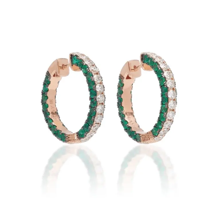 Серьги-кольца для женщин 22 мм с микро-ПАВЕ Круглый фианит серьги синим красным