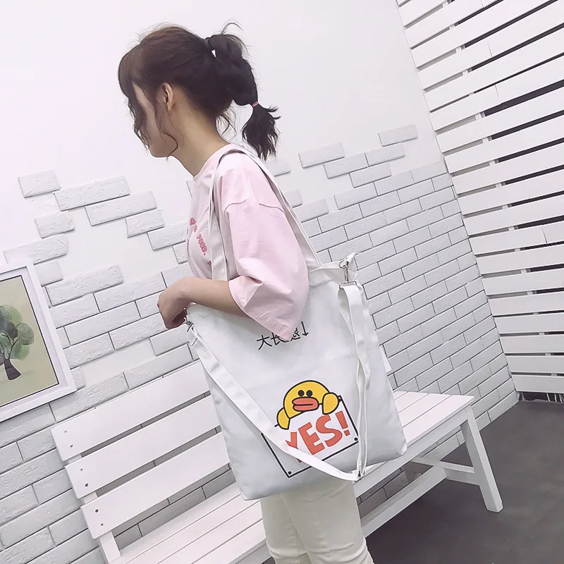 Модная Холщовая Сумка оригинальная Корейская сумка на одно плечо ручная Женская