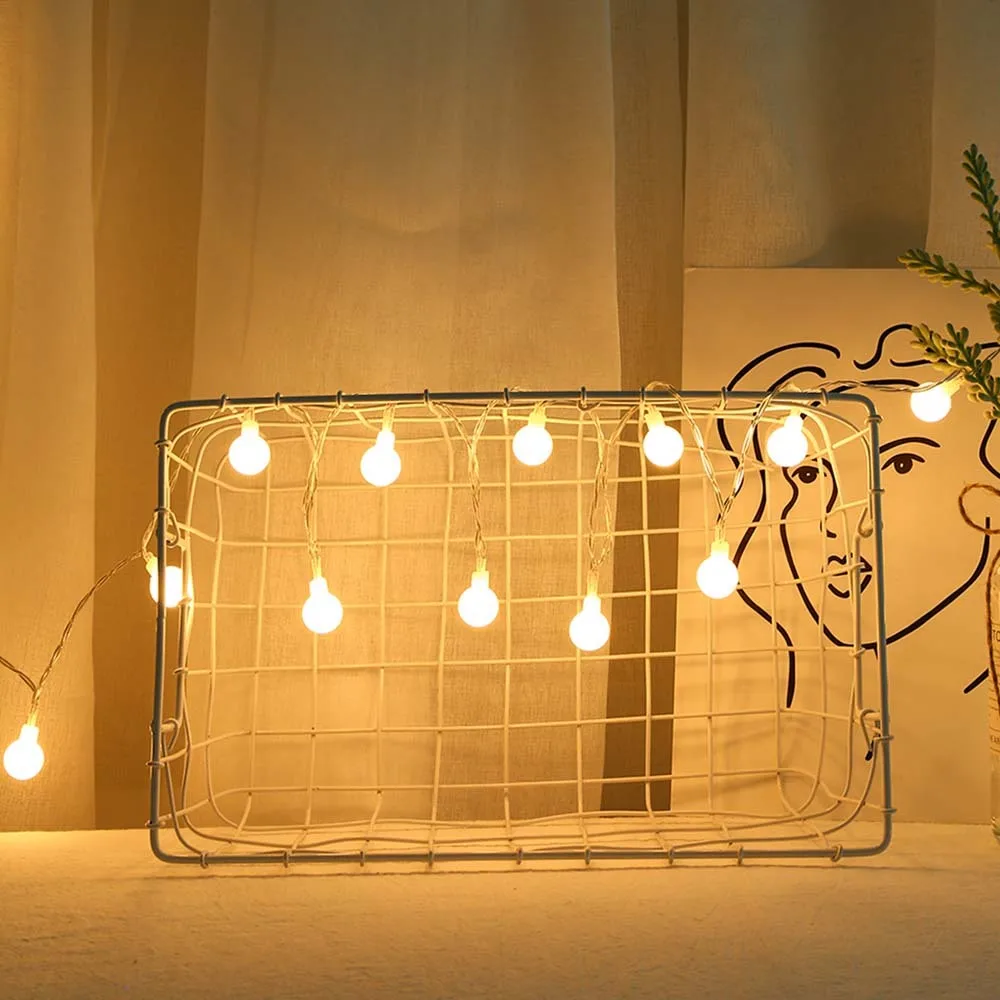 Гирлянда с 20 светодиодами светодиодная гирлянда шариками водонепроницаемая для