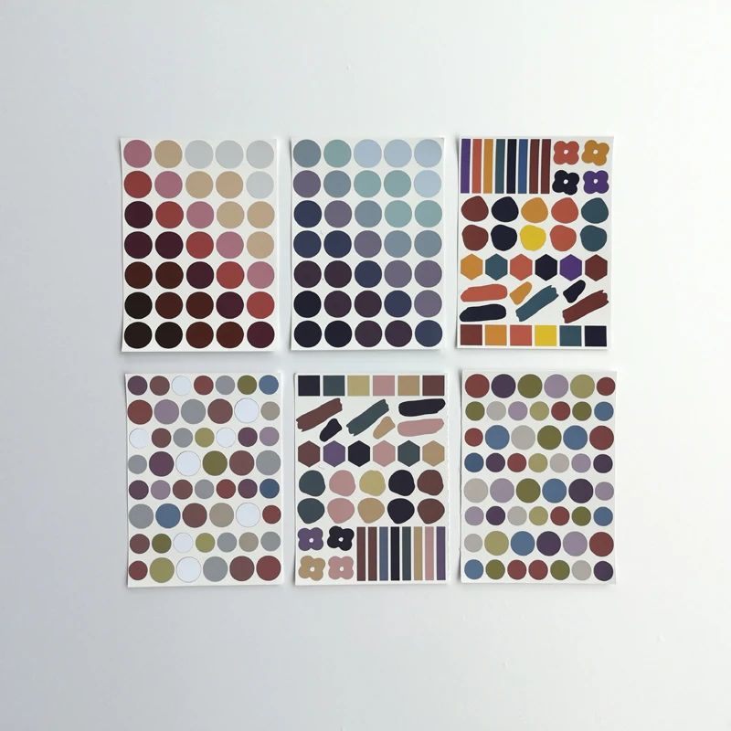 1 упаковка ретро круглые геометрические наклейки в горошек DIY Ремесло
