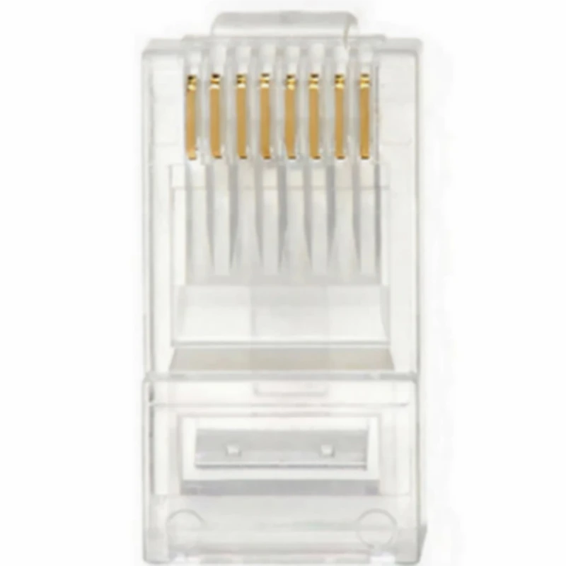 

Crystal 8Pin RJ45 Modular Plug Rj-45 Network Cable Connector Adapter 50pcs/100PCS for Cat5 Cat5e Cat6 Rj 45 Ethernet Cable Plugs