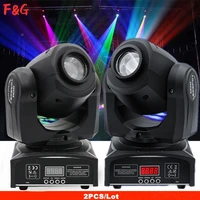 2pcslot mini spot 60w led moving head light with 8 gobos 7 colors high brightness led mobile light by dmx512 for dj party