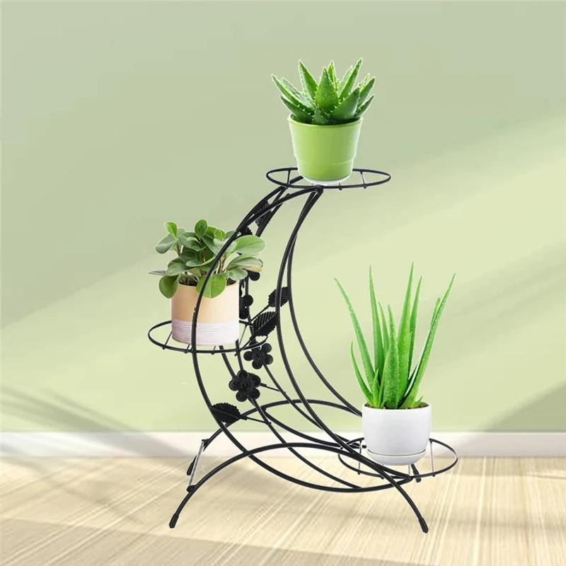 

3 Tier Metal Plant Stand Display Shelf Home Indoor Outdoor Decor Garden Balcony Flower Pot Shelf Rack