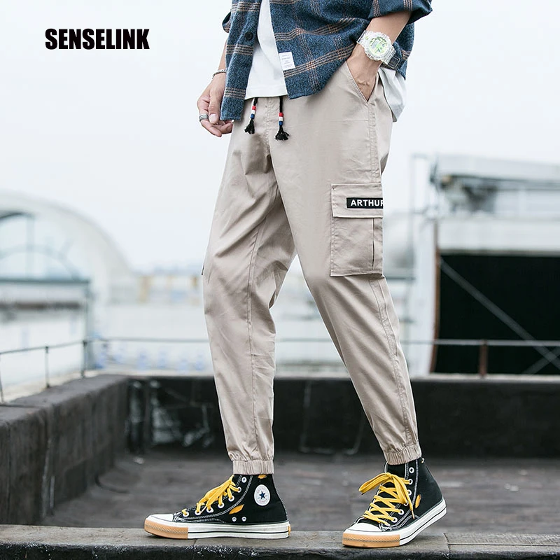 Men's Spring Autumn 2021 New Classic Korean Pants Sweatpants Trousers Clothing Fashion Casual Branded Hip Hop Overalls Pants